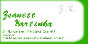 zsanett martinka business card